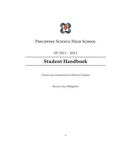 Student's Handbook — Philippine Science High School System.